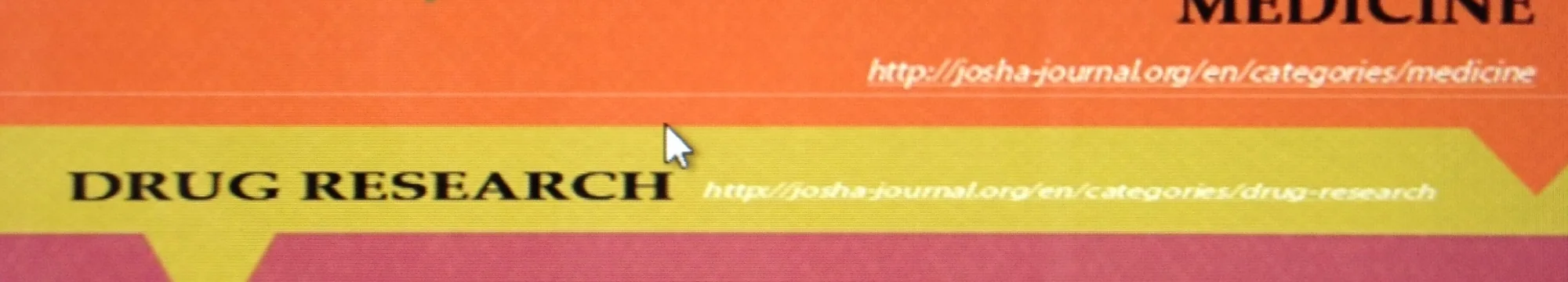 JOSHA – Table of Contents Volume 2 Issue 6