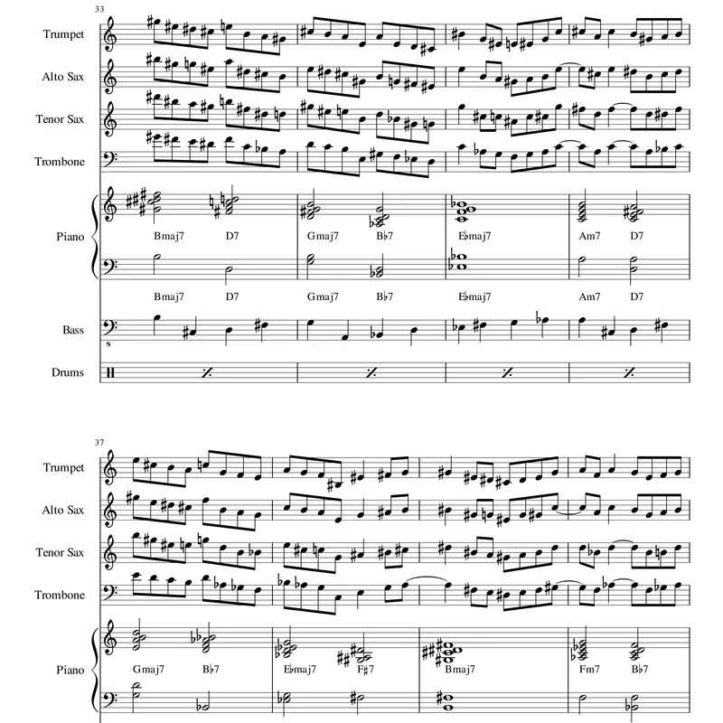 Breve Introduzione all’Arrangiamento Jazz (Media Formazione) [A Short Introduction to Jazz Arranging (Middle-Sized Ensemble)]